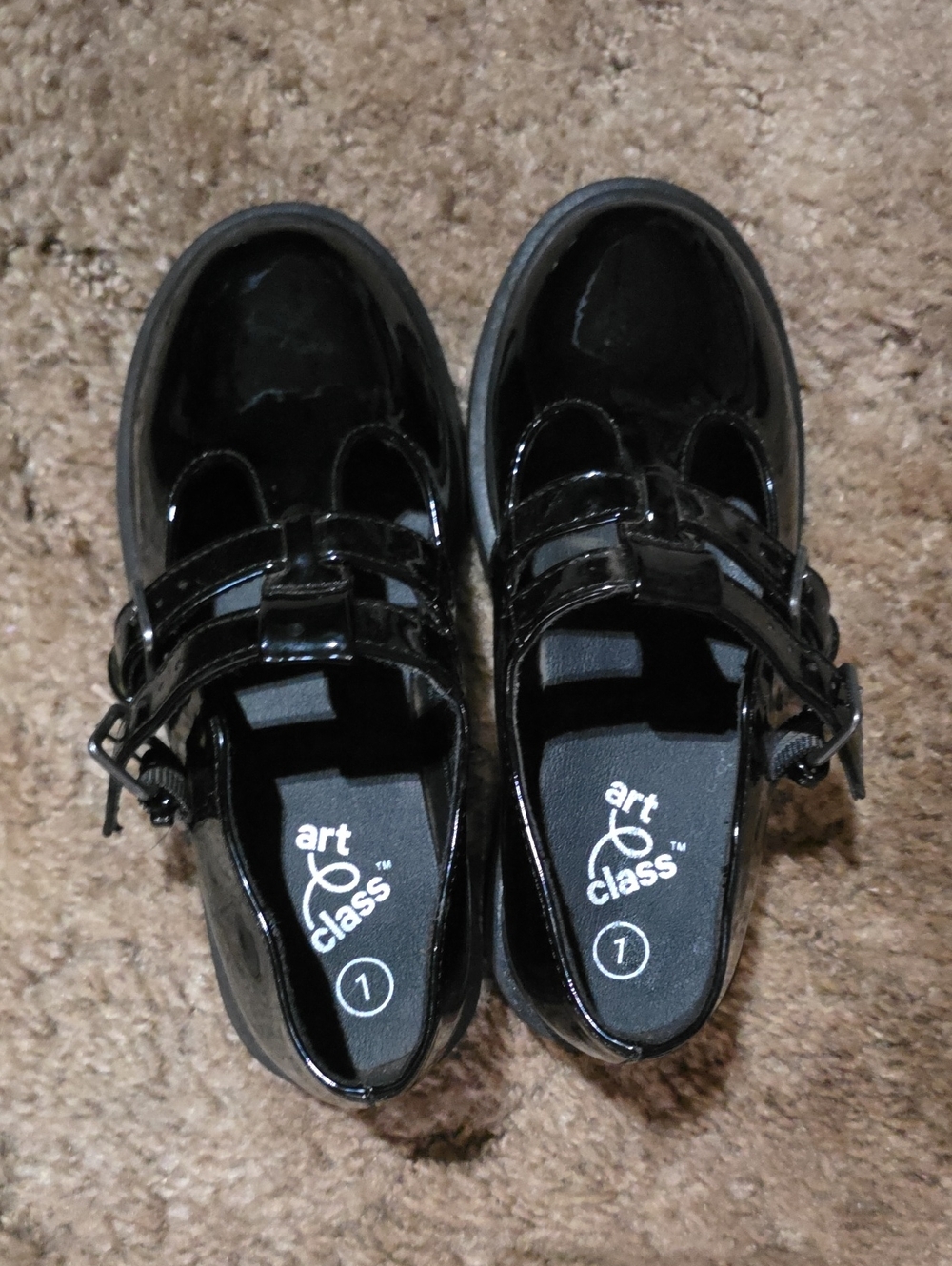 art class Black Patent Mary Jane School Shoes